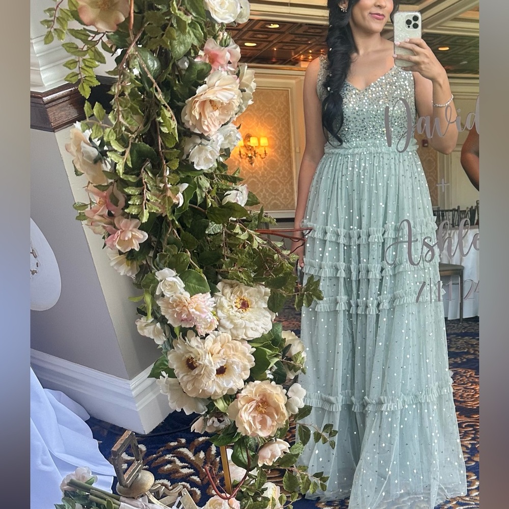 May’s bride maids dress tulle dress with Tonal delicated sequin